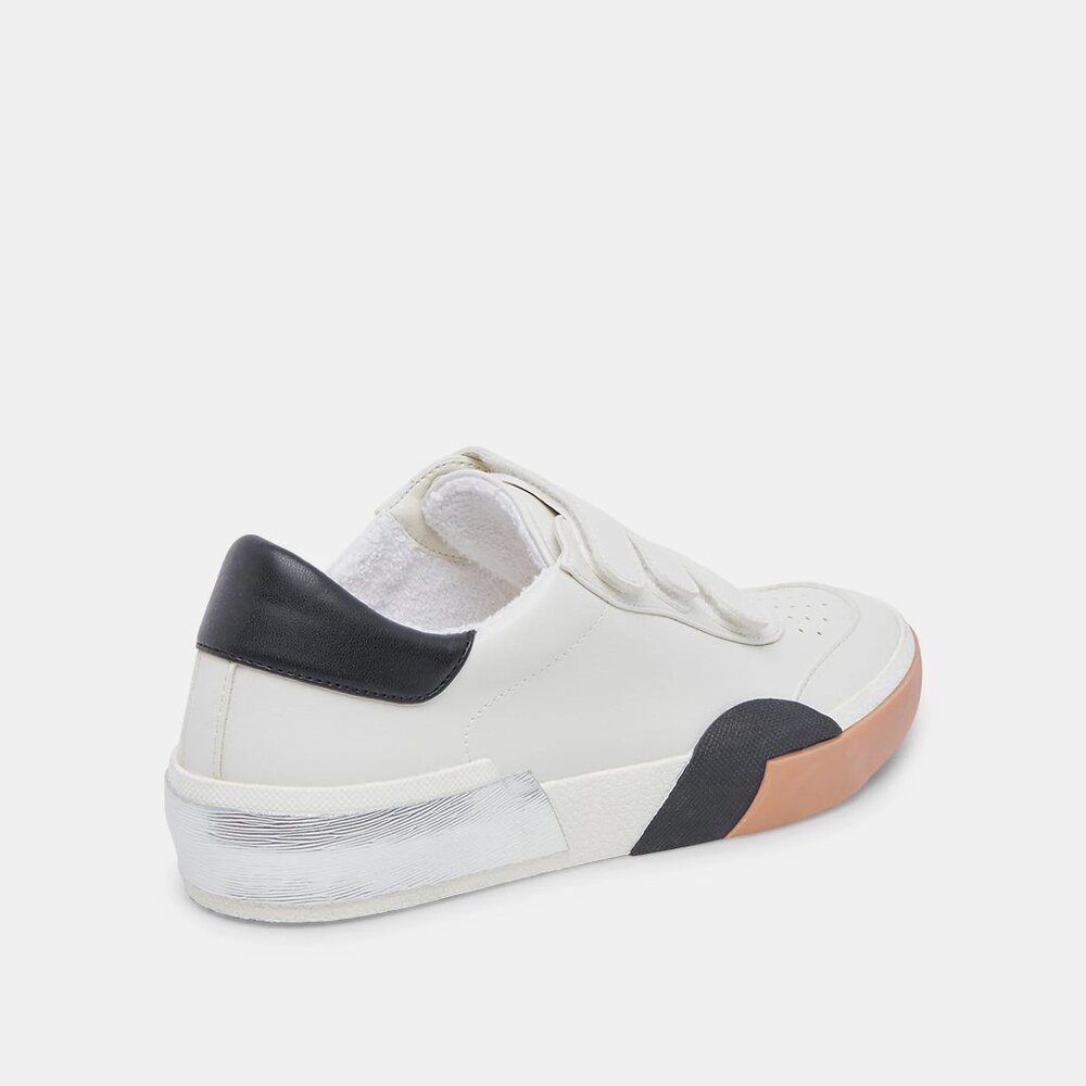 NEW DOLCE VITA Zyla Triple Strap Sneakers  white/black for women 462tn - Picture 6 of 9